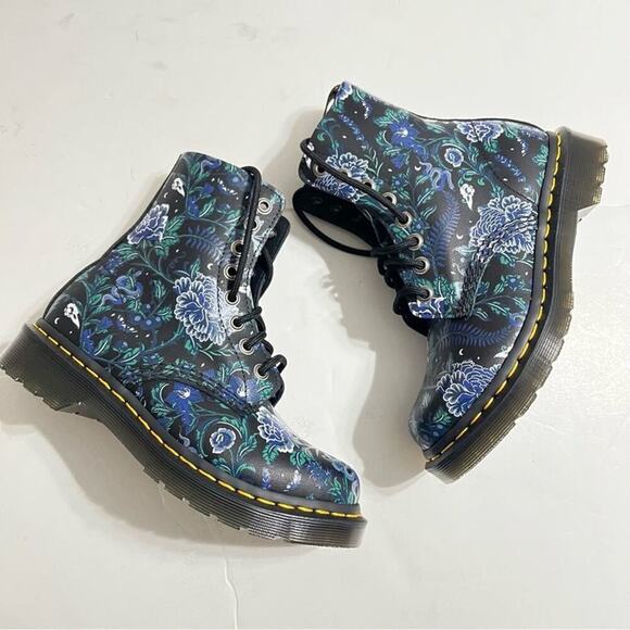 Dr. Martens 1460 PASCAL WOMEN'S MYSTIC FLORAL LACE UP BOOTS - Picture 11 of 16